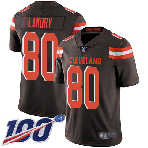 Cleveland Browns Jarvis Landry Men Brown Limited Jersey #80 NFL Football Home 100th Season Vapor Untouchable->cleveland browns->NFL Jersey
